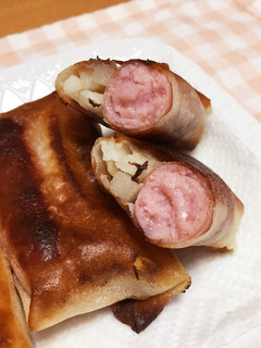 巻いて焼くだけ!ウインナーポテト春巻き-レシピのメイン写真