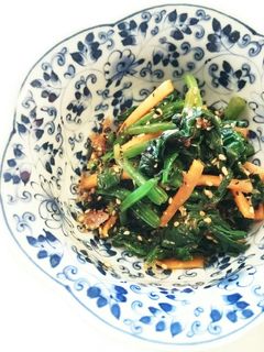 お弁当!レンジでほうれん草のごま和え-レシピのメイン写真