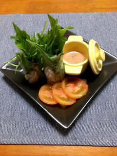 豚の冷しゃぶと水菜の生春巻き♪-レシピのメイン写真
