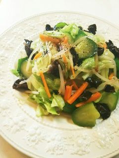 きくらげと野菜の塩炒め-レシピのメイン写真