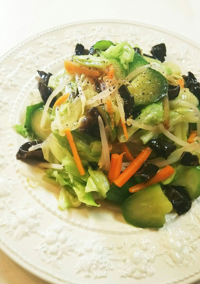 きくらげと野菜の塩炒め-レシピのメイン写真