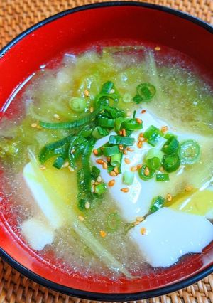 キャベツと豆富の中華味噌スープ-レシピのメイン写真