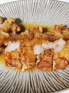 大きい鶏の唐揚げ おろしポン酢がけ-レシピのメイン写真