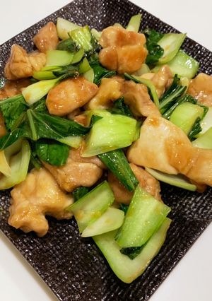 鳥とチンゲン菜のオイスターソース炒め-レシピのメイン写真
