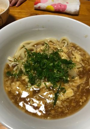 とろとろ餡と生姜でポカポカ！卵とじうどん-レシピのメイン写真