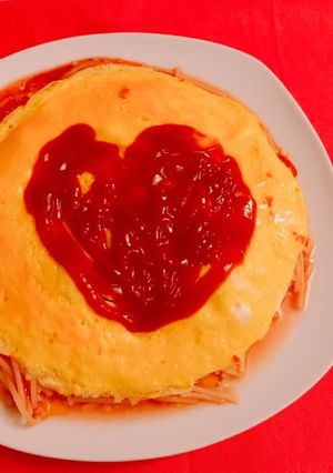 留学先でも作れる!オムパスタ-レシピのメイン写真