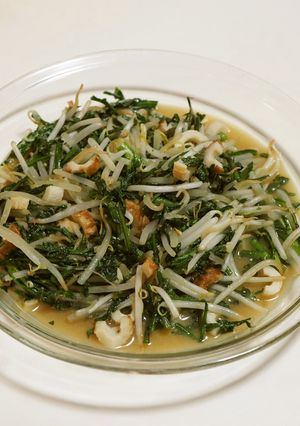 ニンニクパンチ☆旬菊ともやしの炒め物-レシピのメイン写真
