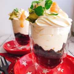 A picture of 無糖チーズクリームのゼリーパフェ(動画有.