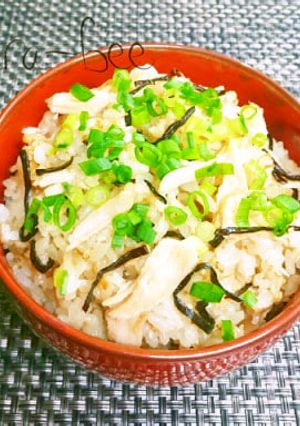 なめたけとサラチキの簡単絶品炊き込みご飯-レシピのメイン写真