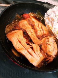 …フライパンでカレイの煮付け…-レシピのメイン写真