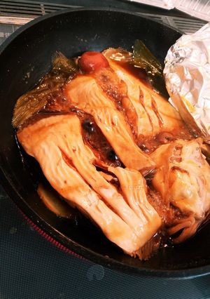 …ﾌﾗｲﾊﾟﾝでカレイの煮付け…-レシピのメイン写真