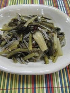 【やまなしの食】鳴沢菜漬けの炒め物-レシピのメイン写真