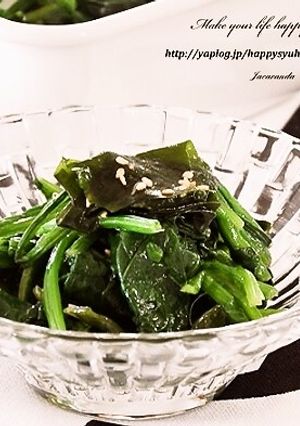 副菜に♪ほうれん草とわかめのナムル-レシピのメイン写真