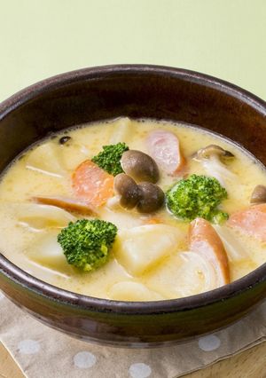 マイルドな味わい！豆乳みそスープ-レシピのメイン写真