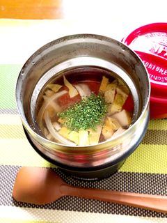 スープジャーで簡単★ベーコントマトスープ-レシピのメイン写真