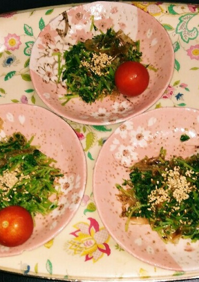 レンジで簡単(^q^)豆苗の鰹節和え✳☺-レシピのメイン写真