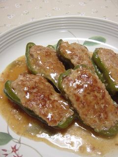 和風ピーマンの肉詰め-レシピのメイン写真