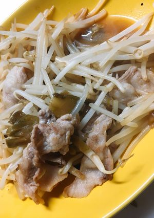 豚肉とザーサイのもやし炒め-レシピのメイン写真