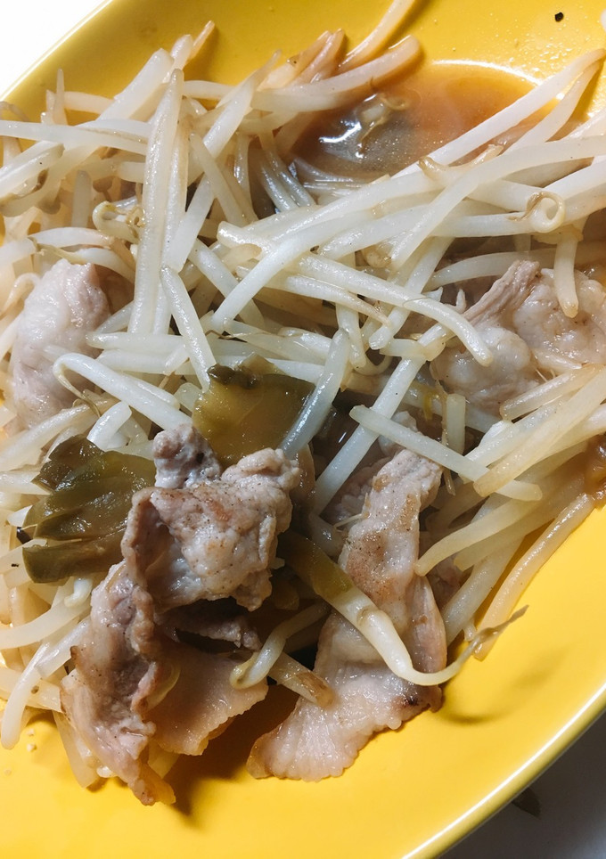 豚肉とザーサイのもやし炒め-レシピのメイン写真