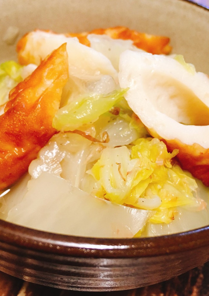 簡単副菜♡白菜とちくわの白だし煮-レシピのメイン写真