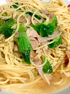レタスとベーコンのスープパスタ-レシピのメイン写真