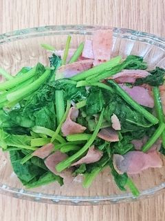 ベーコンとほうれん草のソテー-レシピのメイン写真