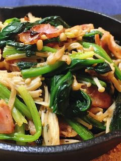ほうれん草とえのきとベーコンの簡単ソテー-レシピのメイン写真