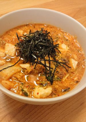 サバ缶で韓国風スープ♪-レシピのメイン写真