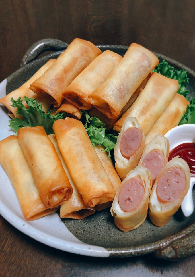 粗挽きウインナーとチーズの簡単春巻き-レシピのメイン写真