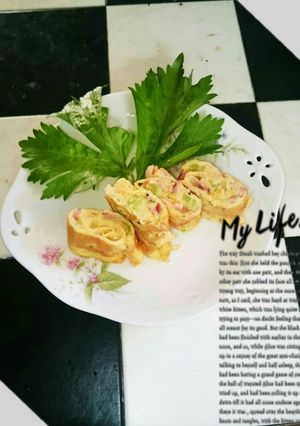 セロリとベーコン洋風卵焼き-レシピのメイン写真