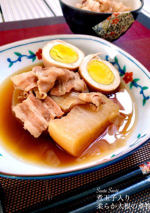 煮玉子入り柔らか大根の煮物-レシピのメイン写真