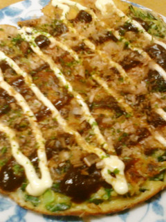 節約 キャベツの外葉のお好み焼き 昼食-レシピのメイン写真