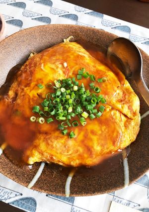 カニカマでかに玉☆簡単節約お一人様ランチ-レシピのメイン写真