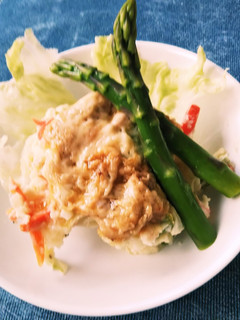 焼きチーズとアスパラのコンソメポテサラ-レシピのメイン写真