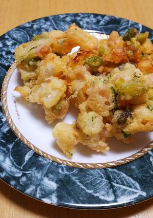 枝豆とれんこんのコロコロかき揚げ-レシピのメイン写真