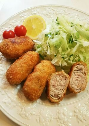とんかつ (豚肉 薄切り) 揚油2cm!-レシピのメイン写真