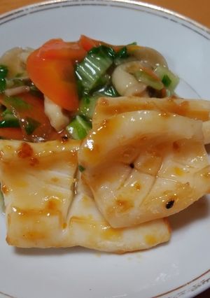 イカ焼きの野菜あんかけ-レシピのメイン写真