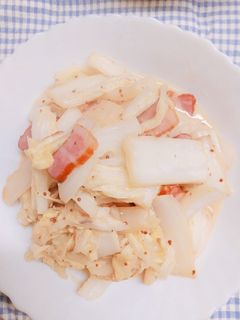 白菜とベーコンのマスタードマヨ炒め-レシピのメイン写真