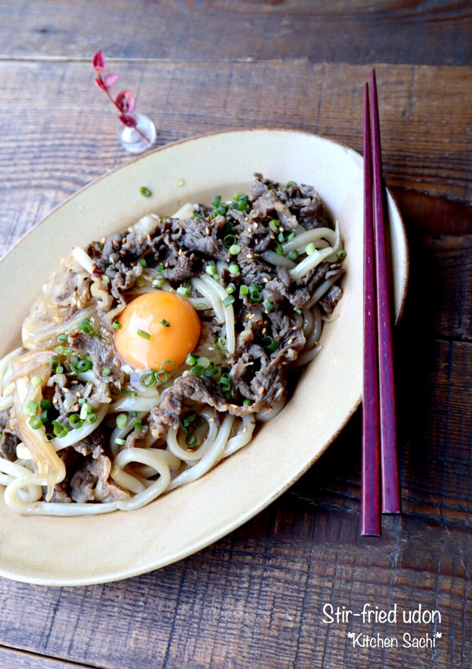 すき焼き風甘辛焼きうどん-レシピのメイン写真