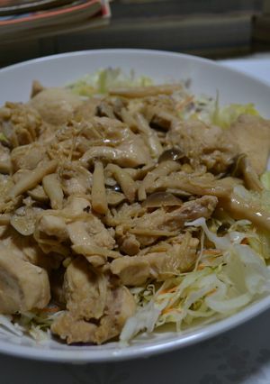 鶏むね肉とキノコのバタ−炒め-レシピのメイン写真