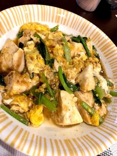 豆腐と小松菜と卵の炒め物-レシピのメイン写真