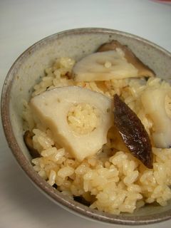 レンコンの炊き込みご飯☆-レシピのメイン写真