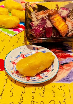 ポリ袋で簡単！スイートポテト&チップス-レシピのメイン写真