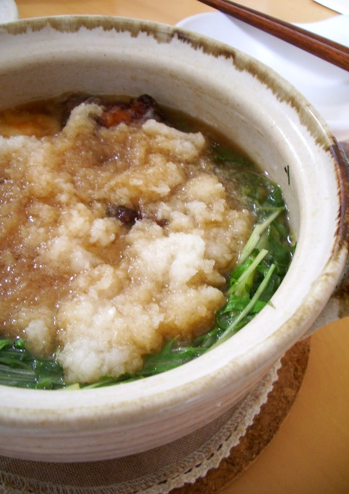 唐揚げと水菜でみぞれ鍋♪揚げもちも一緒♪-レシピのメイン写真
