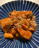 定番鶏の照り焼きの洋中華風こってりソース