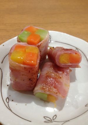 人参のベーコン巻き☆お弁当、キャラ弁に♪-レシピのメイン写真