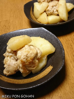 軟骨つくねとじゃがいもの甘辛煮-レシピのメイン写真