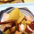 さつまいもとタコのわさび山椒和え