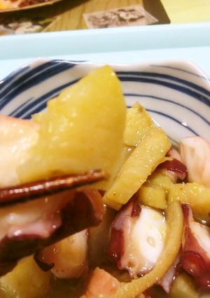 さつまいもとタコのわさび山椒和え-レシピのメイン写真