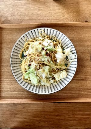 アンチョビとキャベツのペペロンチーノ-レシピのメイン写真